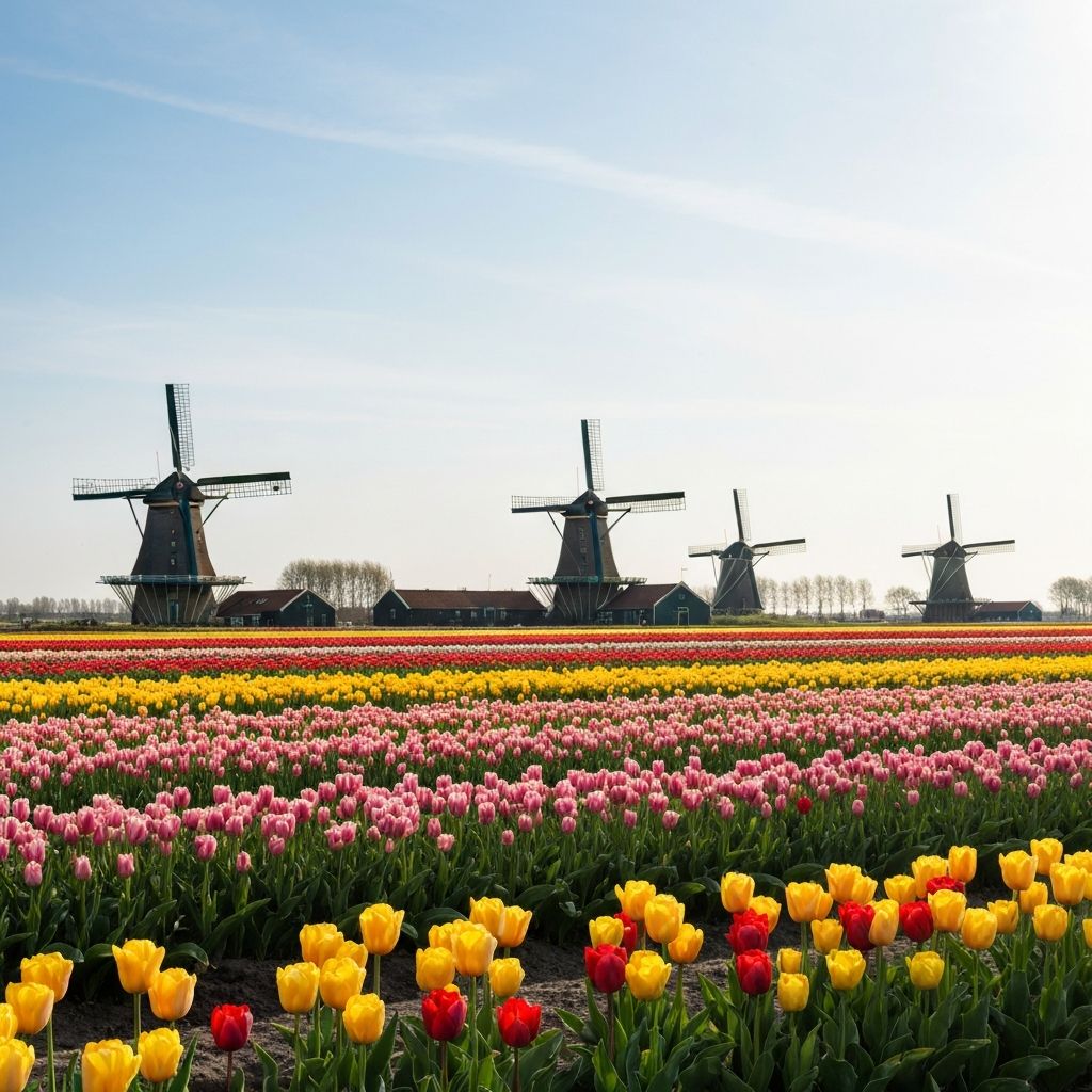 Dutch Windmills & Tulip Fields