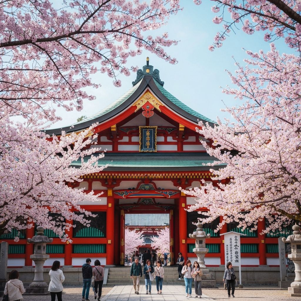 Japanese Cherry Blossom Temple