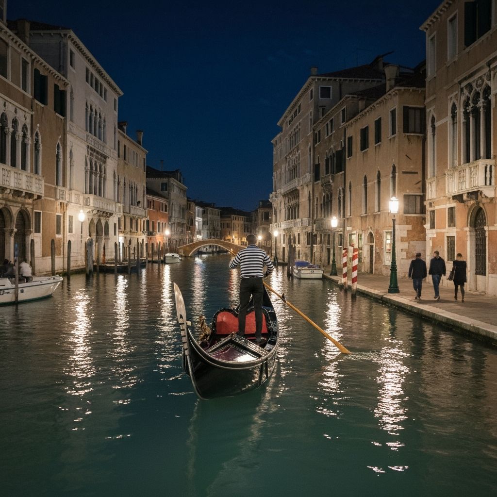 Venice Italy Canal Boats